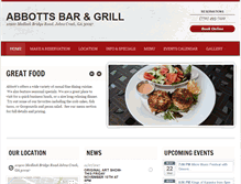 Tablet Screenshot of abbottsbar.com